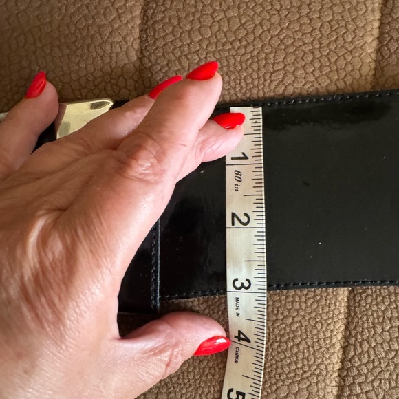 Roccobarocco wide patent leather huge silver buckle belt. main image 4